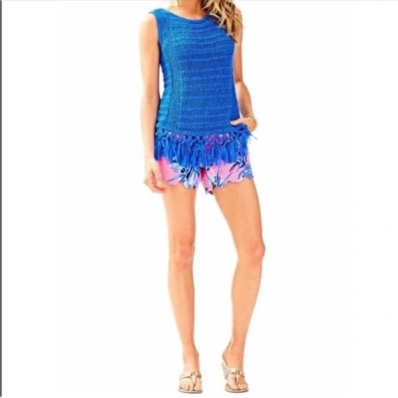 LILLY PULITZER Luca Fringe Hem Sweater Size Small - Picture 3 of 6